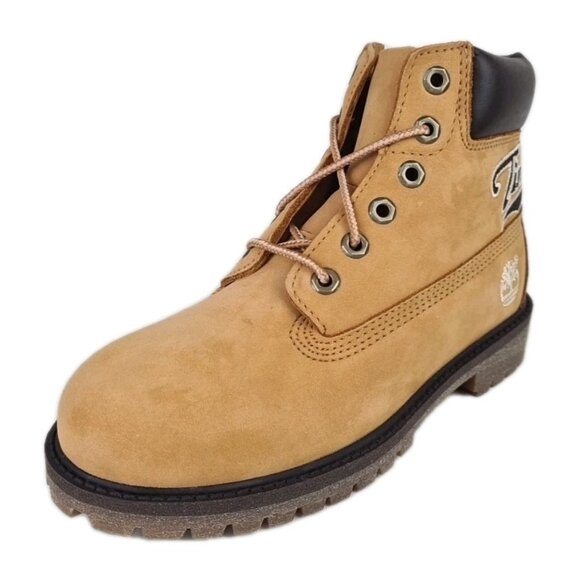 Timberland 6 In Classic LogoWheat LITTLE KIDS Leather Outdoors SZ 2Y